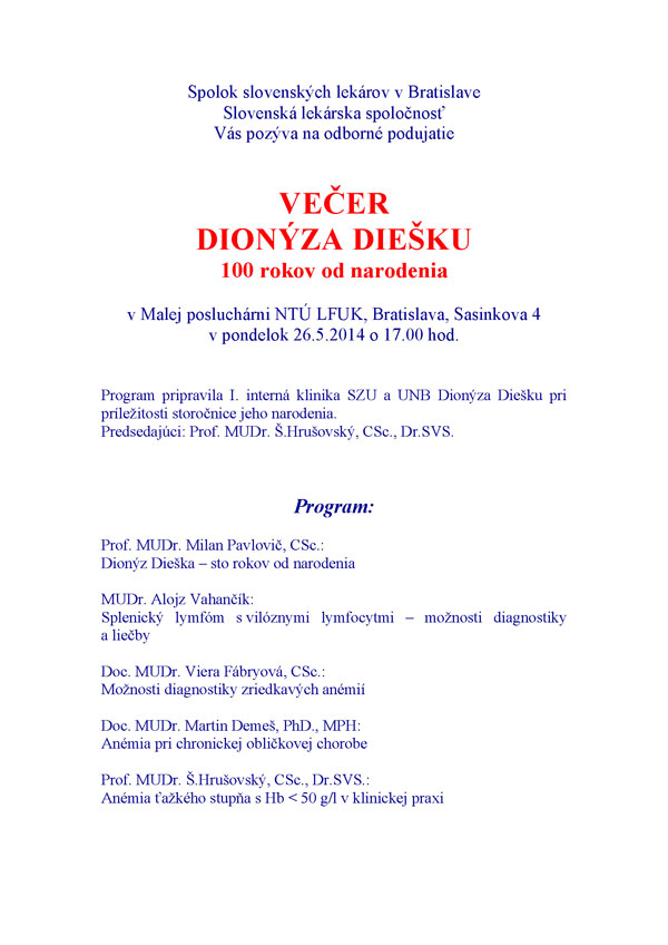 Dieškov večer 2014